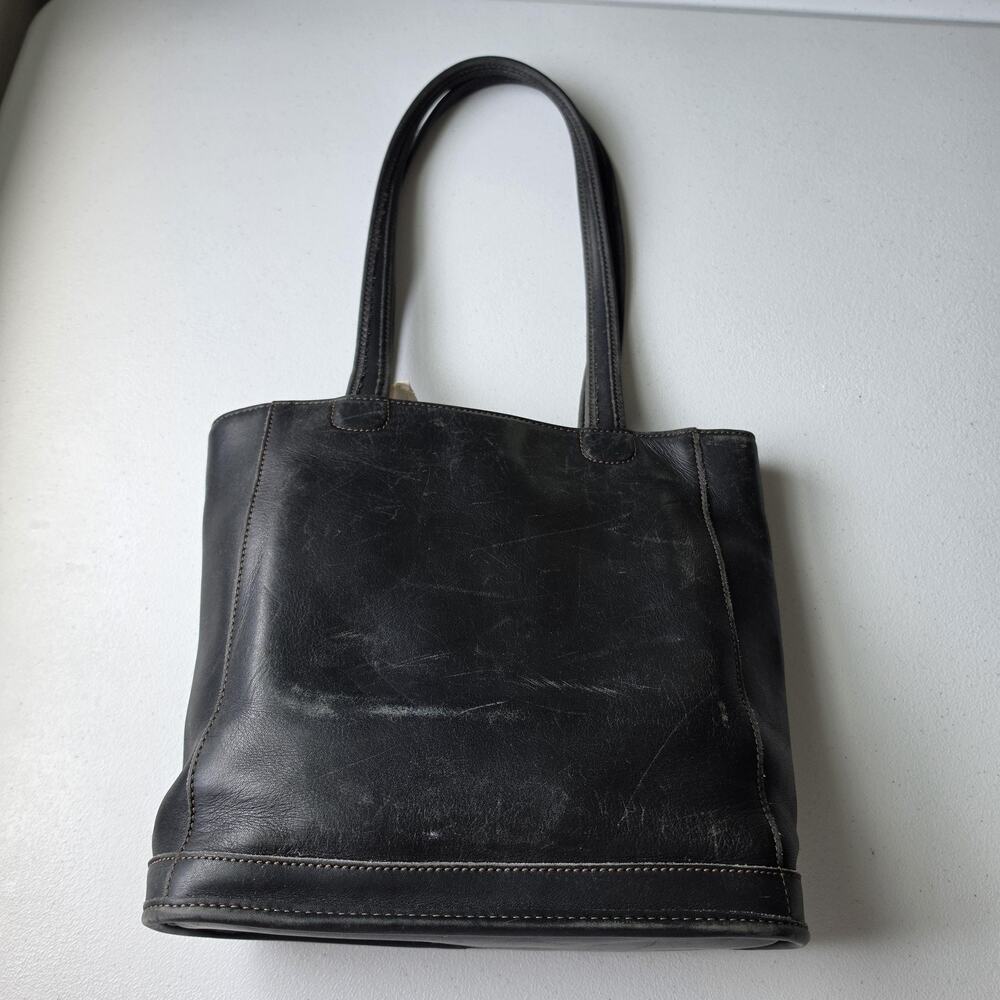 Vintage Coach Bleeker Tote Bag Small Black Leather Shoulder Purse 9305 USA